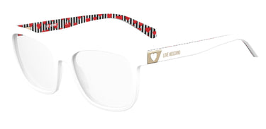 Premium Women Moschino Love Model Eyeglasses: MOL585 - White(2)- SpecSMART Eye Clinic (Diagonal View)